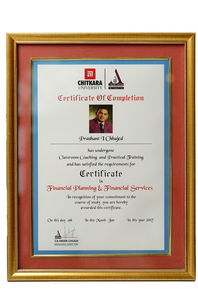 Financial planning certificate